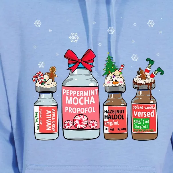 Peppermint Mocha Propofol Christmas Nurse Nursing Unisex Surf Hoodie