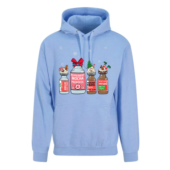 Peppermint Mocha Propofol Christmas Nurse Nursing Unisex Surf Hoodie