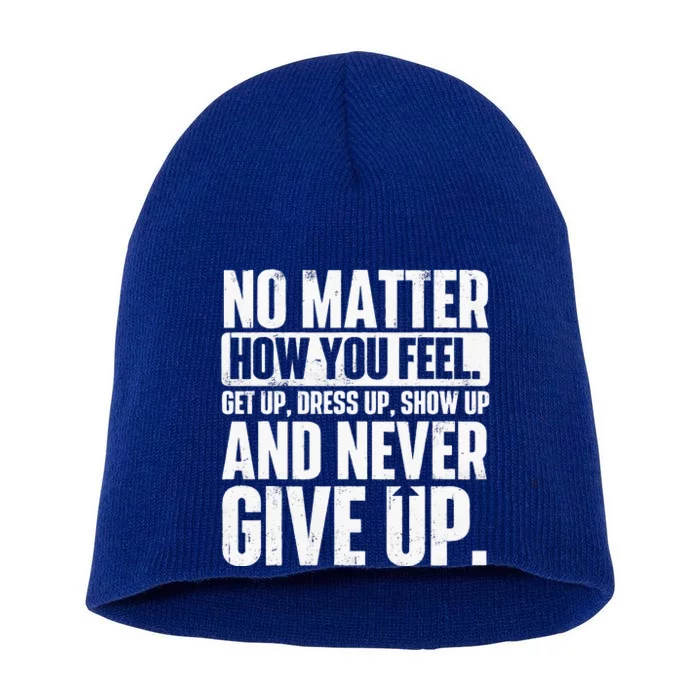 Perseverance Motivational Quote Inspiration Life Slogan Short Acrylic Beanie