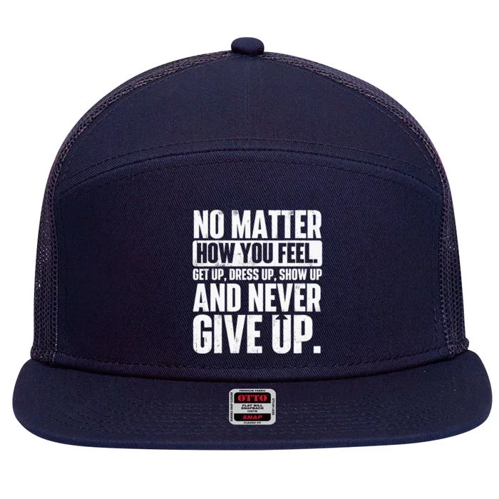 Perseverance Motivational Quote Inspiration Life Slogan 7 Panel Mesh Trucker Snapback Hat