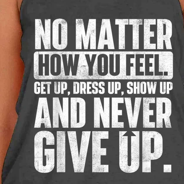 Perseverance Motivational Quote Inspiration Life Slogan Women's Knotted Racerback Tank