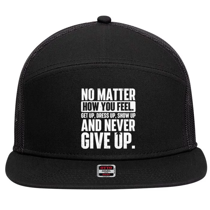 Perseverance Motivational Quote Inspiration Life Slogan 7 Panel Mesh Trucker Snapback Hat