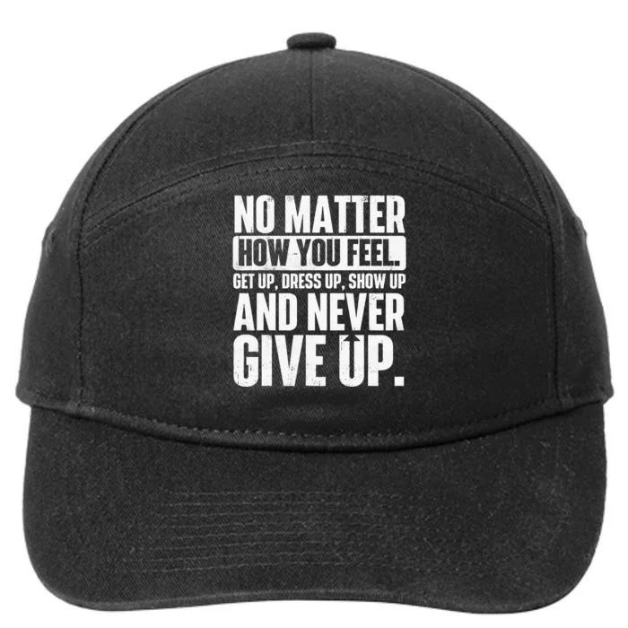 Perseverance Motivational Quote Inspiration Life Slogan 7-Panel Snapback Hat