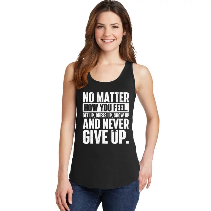 Perseverance Motivational Quote Inspiration Life Slogan Ladies Essential Tank