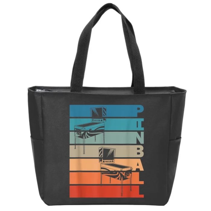 Pinball Machine Retro Vintage Design For Wizards Zip Tote Bag