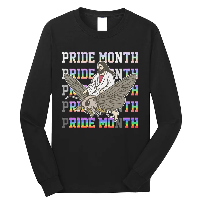 Pride Month Ride Moth Design Long Sleeve Shirt