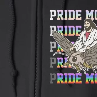 Pride Month Ride Moth Design Full Zip Hoodie