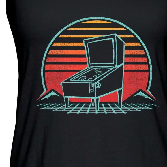 Pinball Machine Retro Vintage 80s Style Ladies Essential Flowy Tank