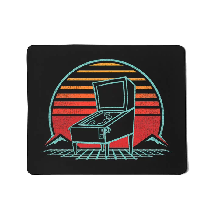 Pinball Machine Retro Vintage 80s Style Mousepad