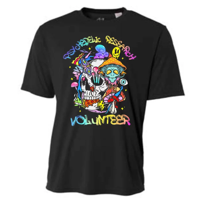 Psychedelic Mushroom Research Volunteer Cooling Performance Crew T-Shirt