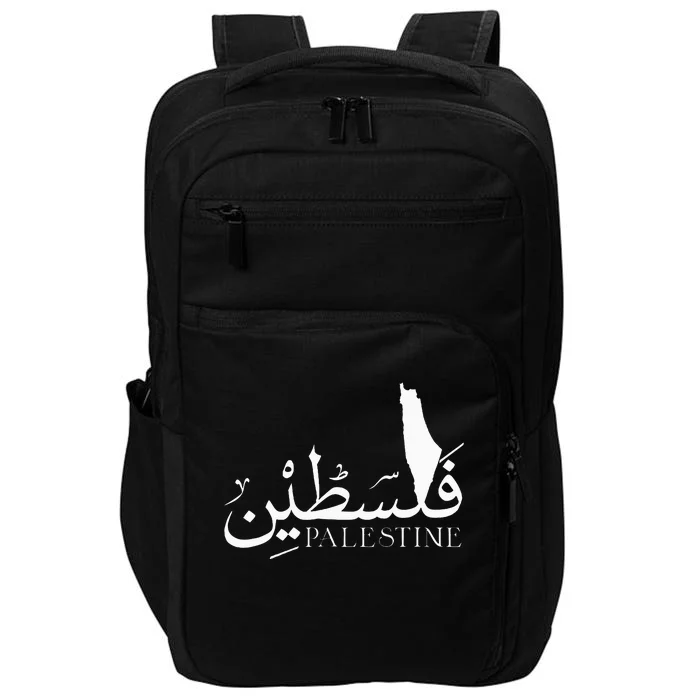 Palestine Map Red Background Baba Palestinian Roots Folklore Impact Tech Backpack