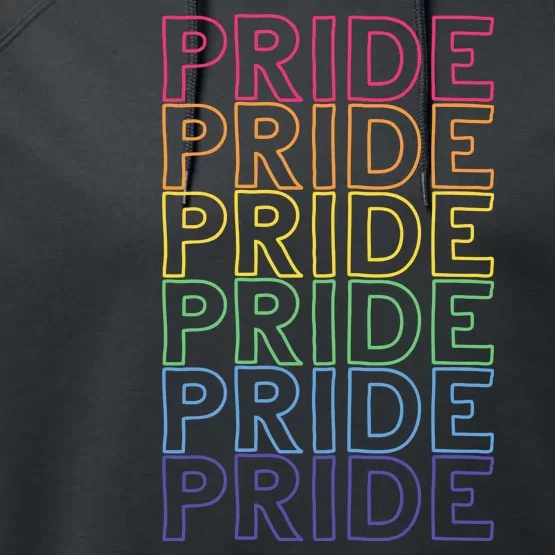 Pride Month Rainbow Retro Performance Fleece Hoodie