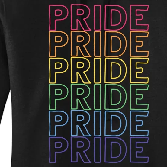 Pride Month Rainbow Retro Women's Pullover Hoodie