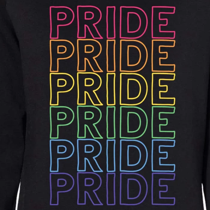 Pride Month Rainbow Retro Womens California Wash Sweatshirt