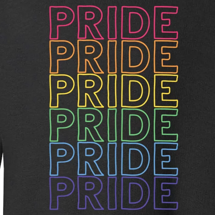 Pride Month Rainbow Retro Toddler Sweatshirt