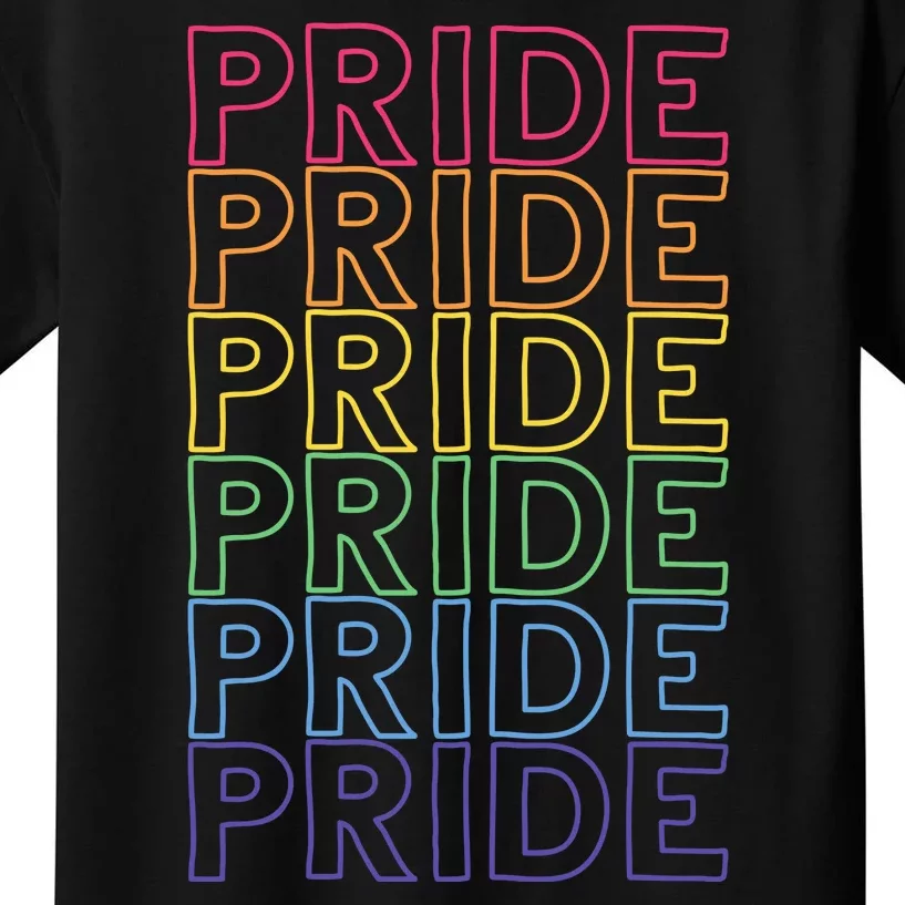 Pride Month Rainbow Retro Kids T-Shirt