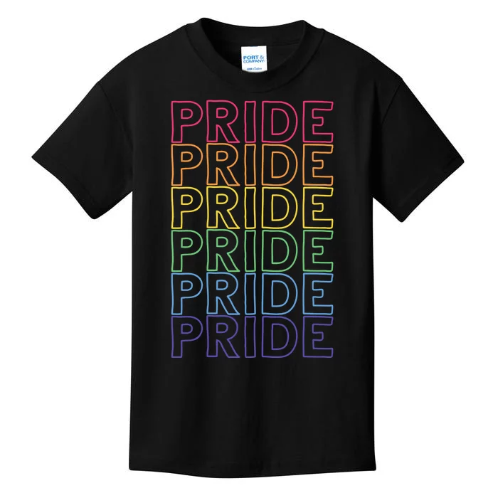 Pride Month Rainbow Retro Kids T-Shirt