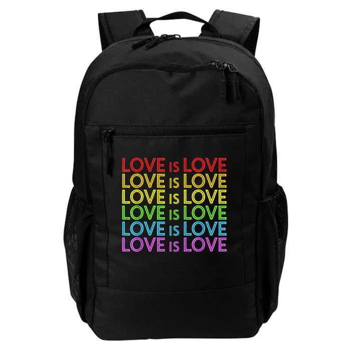 Pride March Rainbow LGBT Equality Love Is Love Gay Lesbian Daily Commute Backpack