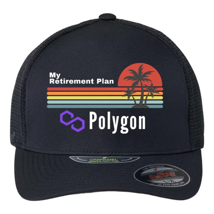 Polygon My Retirement Plan, Polygon Logo, Polygon Crypto Flexfit Unipanel Trucker Cap