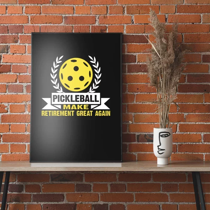 Pickleball Make Retirement Great Again Player Gift Paddles Poster