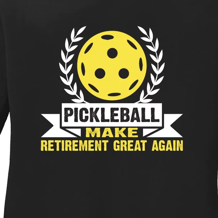 Pickleball Make Retirement Great Again Player Gift Paddles Ladies Long Sleeve Shirt