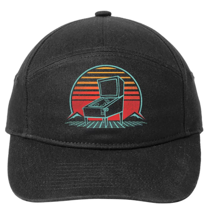 Pinball Machine Retro Vintage 80s Style 7-Panel Snapback Hat