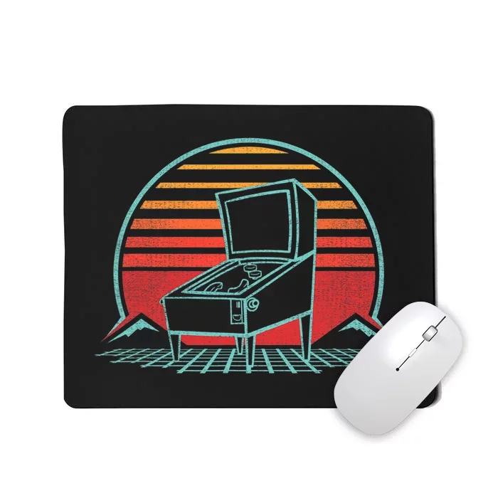 Pinball Machine Retro Vintage 80s Style Mousepad