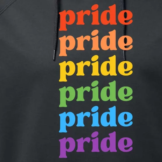 Pride Month Rainbow LGBTQ Performance Fleece Hoodie