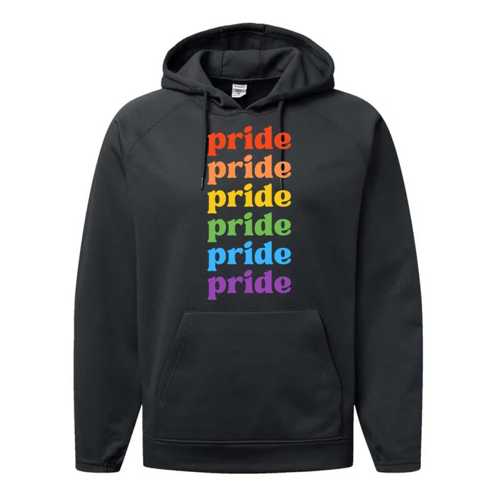 Pride Month Rainbow LGBTQ Performance Fleece Hoodie