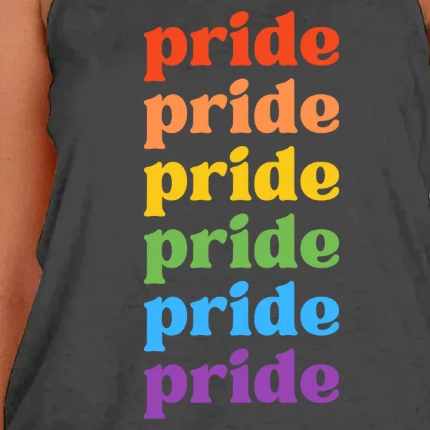 Pride Month Rainbow LGBTQ Women's Knotted Racerback Tank