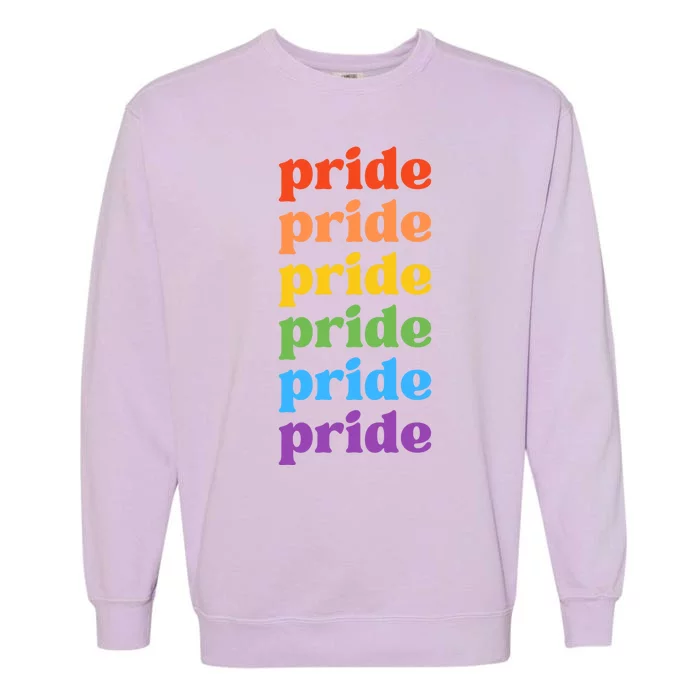 Pride Month Rainbow LGBTQ Garment-Dyed Sweatshirt