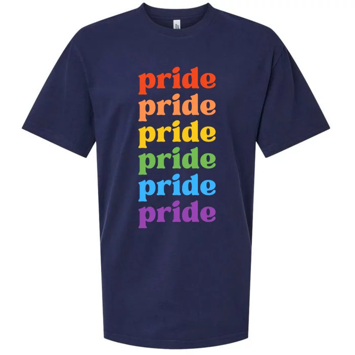 Pride Month Rainbow LGBTQ Sueded Cloud Jersey T-Shirt