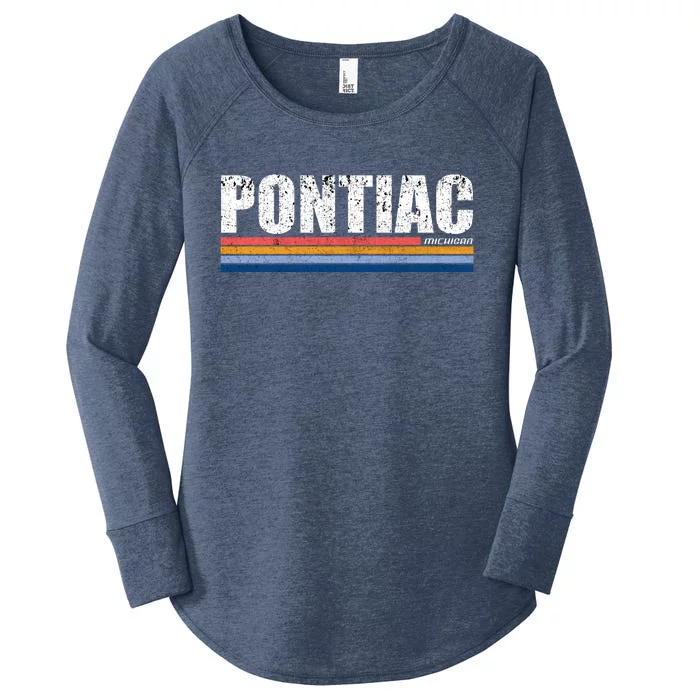 Pontiac Michigan Retro Women's Perfect Tri Tunic Long Sleeve Shirt