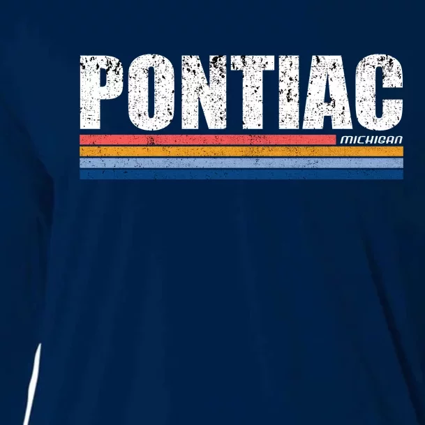 Pontiac Michigan Retro Cooling Performance Long Sleeve Crew