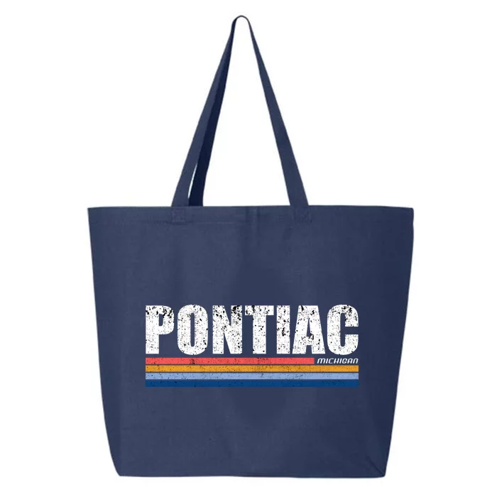 Pontiac Michigan Retro 25L Jumbo Tote