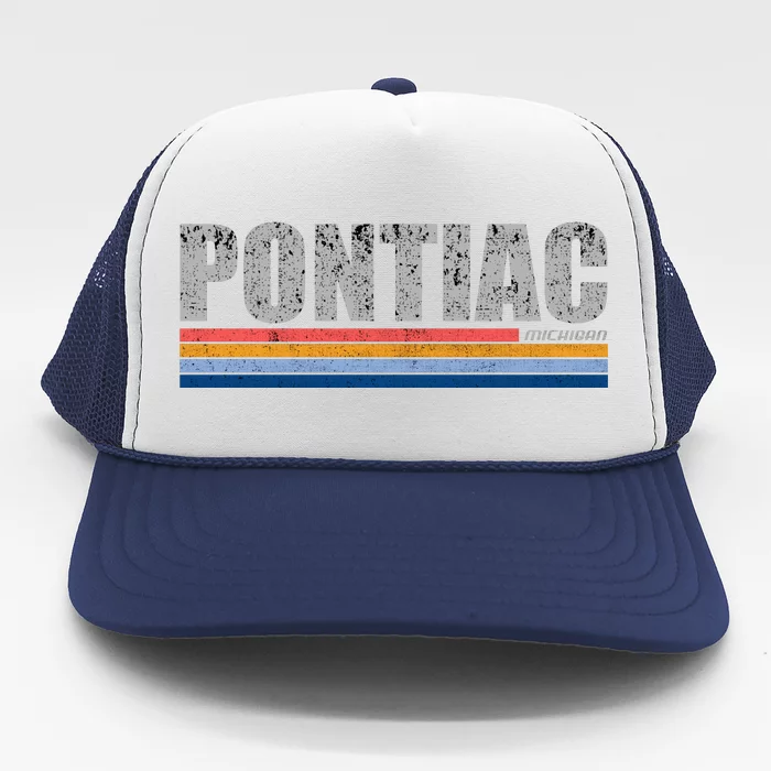 Pontiac Michigan Retro Trucker Hat