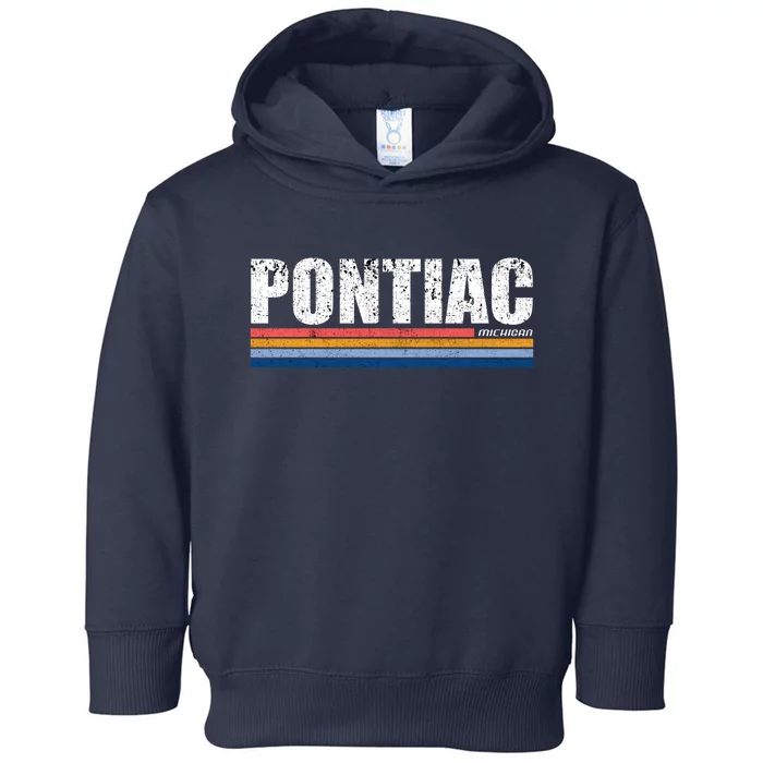 Pontiac Michigan Retro Toddler Hoodie