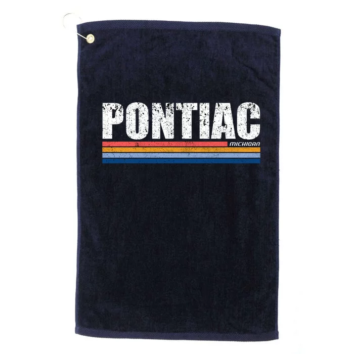 Pontiac Michigan Retro Platinum Collection Golf Towel