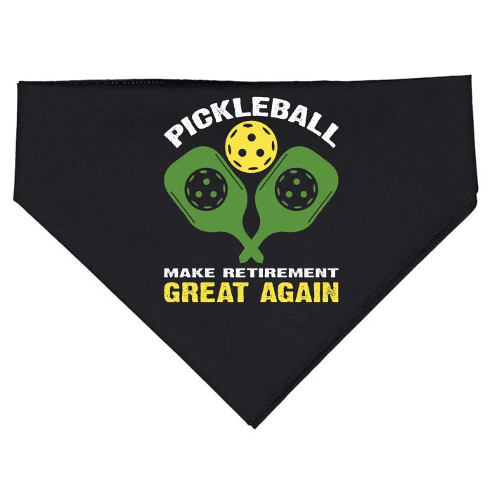 Pickleball Make Retirement Great Again Gift Pickleball Paddles USA-Made Doggie Bandana