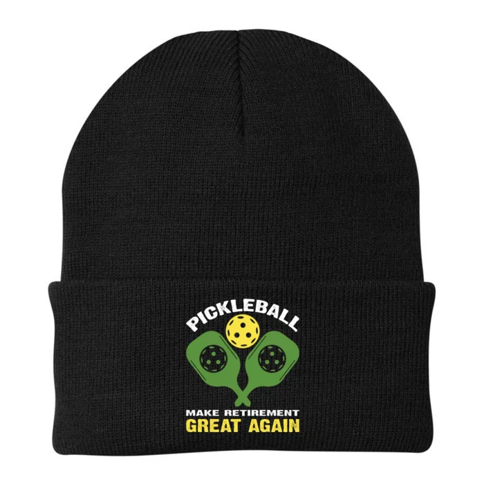 Pickleball Make Retirement Great Again Gift Pickleball Paddles Knit Cap Winter Beanie