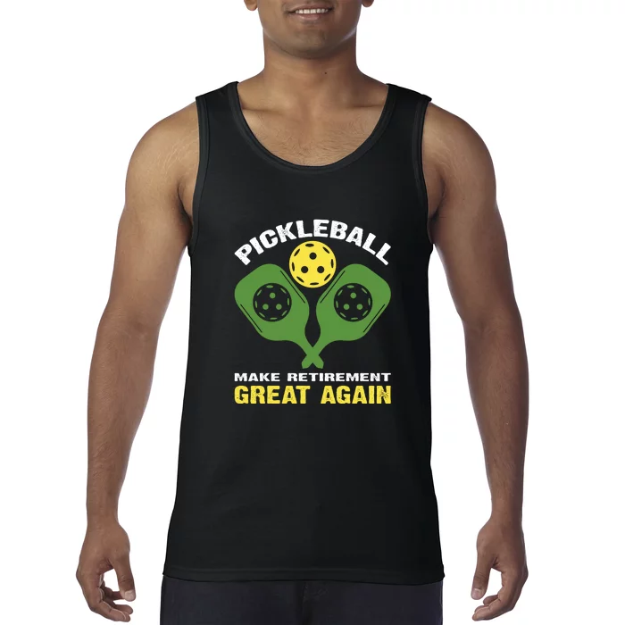 Pickleball Make Retirement Great Again Gift Pickleball Paddles Tank Top