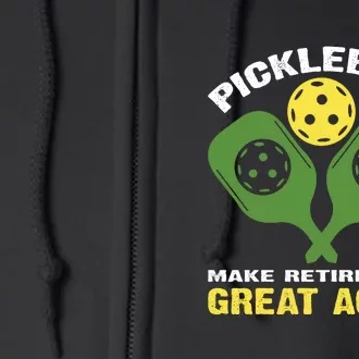 Pickleball Make Retirement Great Again Gift Pickleball Paddles Full Zip Hoodie