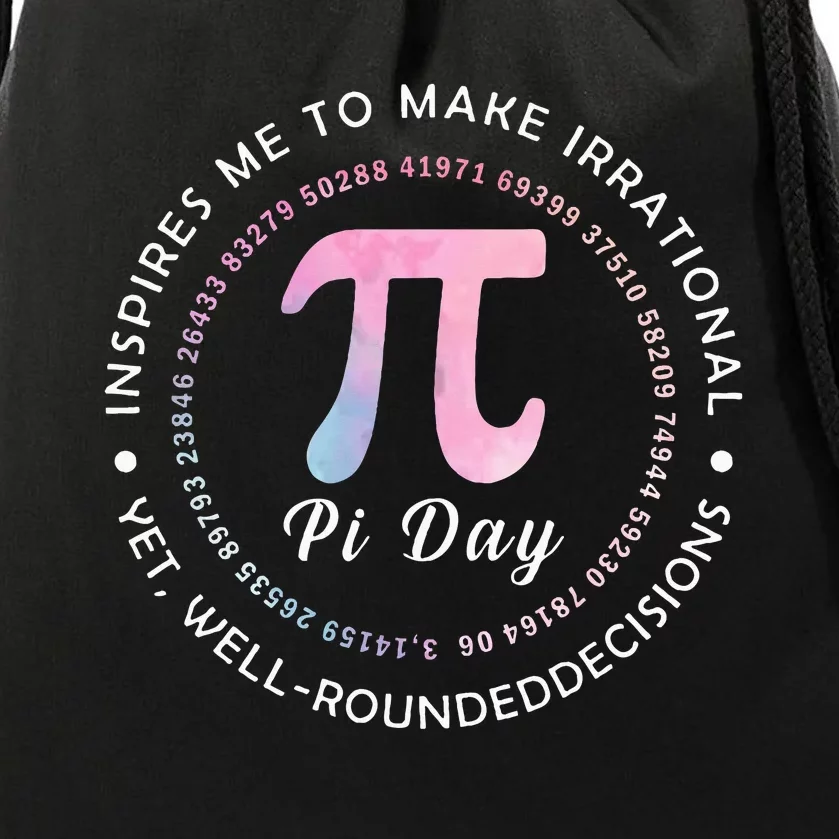 Pi Math Science Teacher 3.14 Funny Pi Day Lovers Drawstring Bag