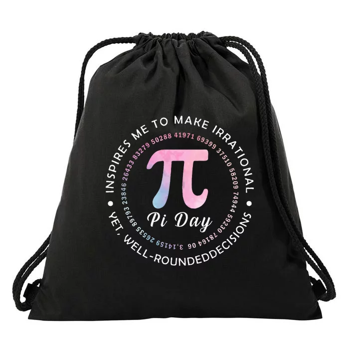 Pi Math Science Teacher 3.14 Funny Pi Day Lovers Drawstring Bag