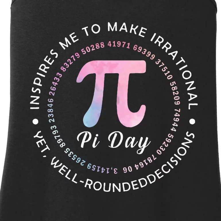 Pi Math Science Teacher 3.14 Funny Pi Day Lovers Ladies Essential Tank