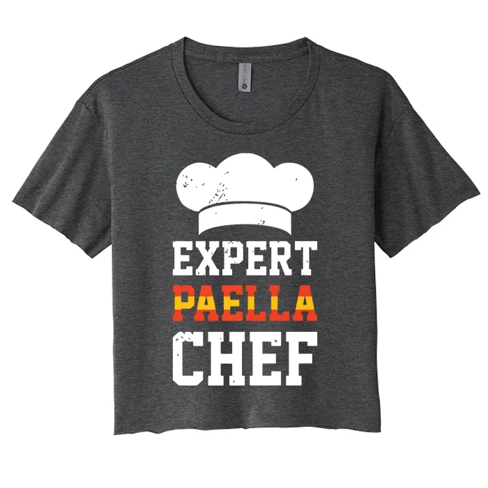 Paella Maker Spanish Cuisine Culinary Paella Making Chef Premium Women's Crop Top Tee