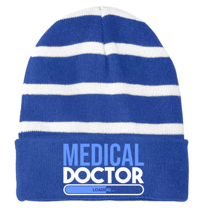 Pre Med Students Med School Students Medical Doctor Loading Gift Striped Beanie with Solid Band