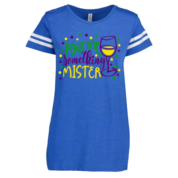 Pour Me Something Mister Mardi Gras Party Enza Ladies Jersey Football T-Shirt