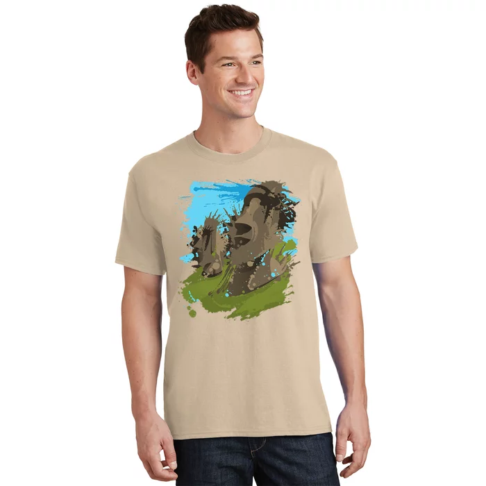 Polynesian, Moai Statue Easter Island By Zany Brainy T-Shirt