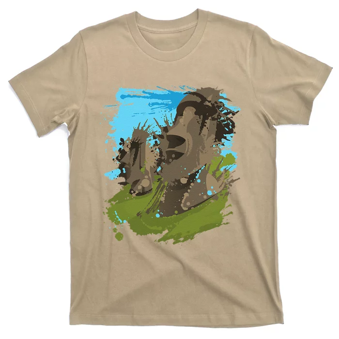 Polynesian, Moai Statue Easter Island By Zany Brainy T-Shirt